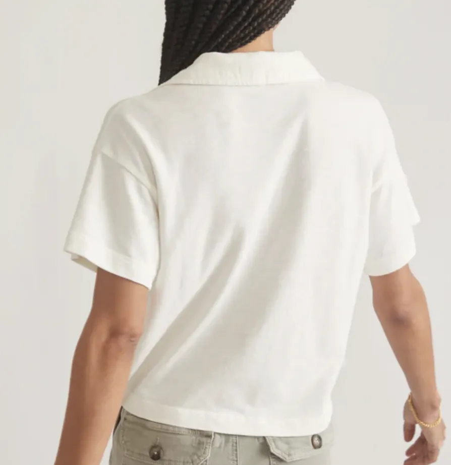 Vintage Slub Polo Tee - Vintage White
