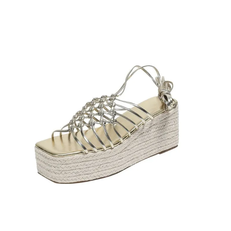 Watsonia Platform Strappy Wedge Sandals