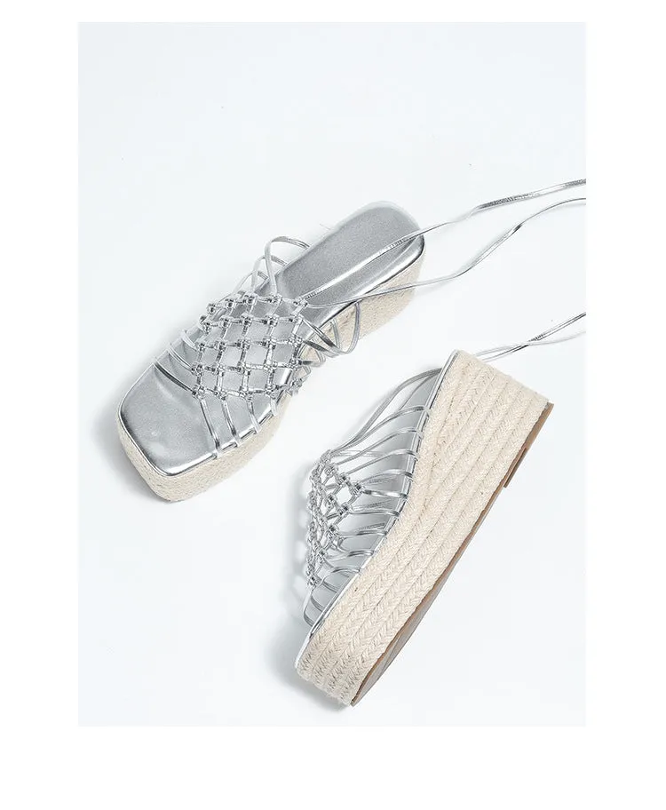 Watsonia Platform Strappy Wedge Sandals