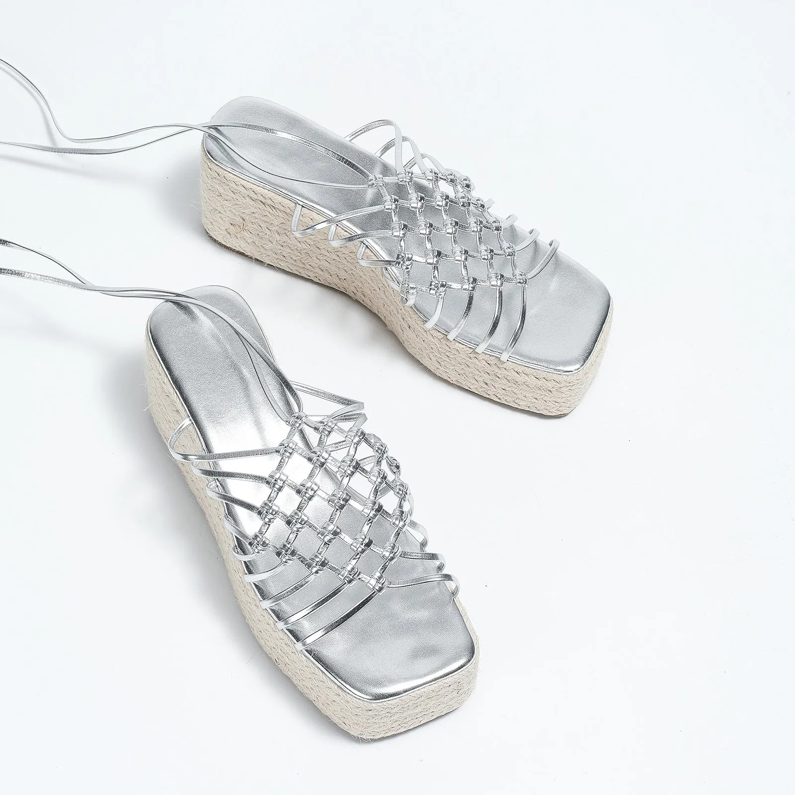 Watsonia Platform Strappy Wedge Sandals