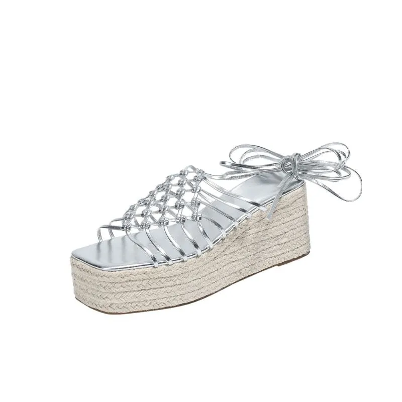 Watsonia Platform Strappy Wedge Sandals
