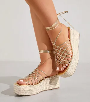 Watsonia Platform Strappy Wedge Sandals