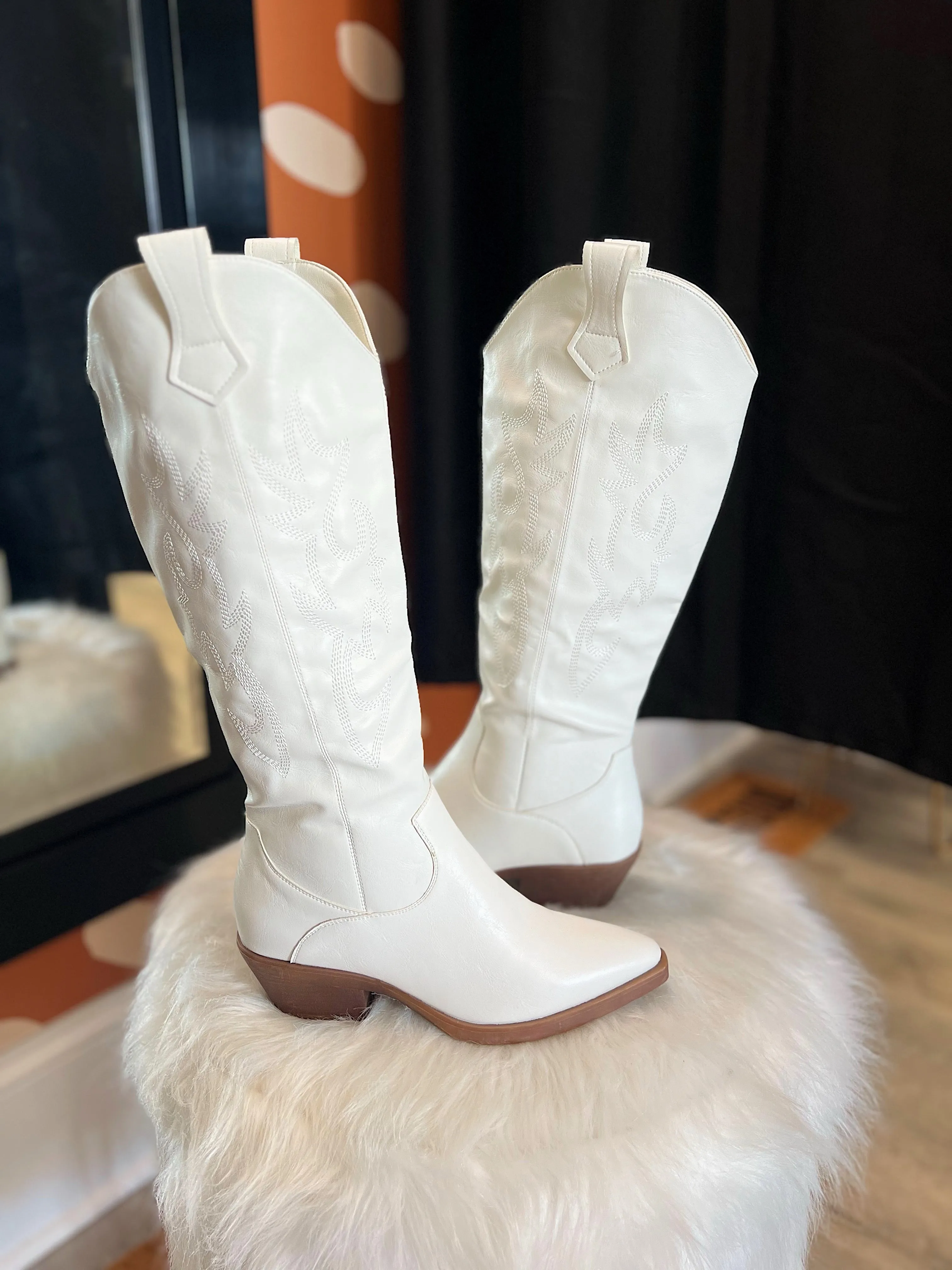 White Cowboy Boots