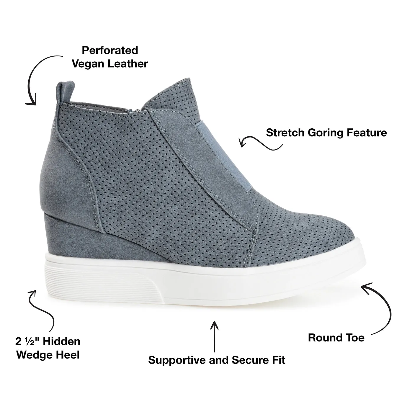 Women's Clara Sneaker Wedge- Taupe